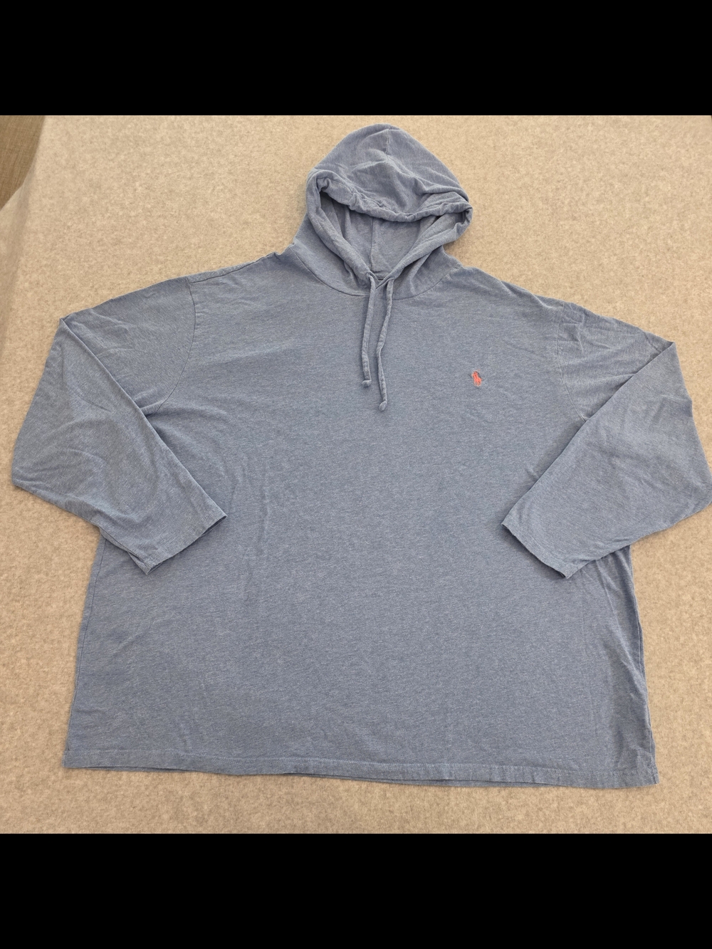 Polo by Ralph Lauren Heather Blue Hooded Long-Sleeve Tee